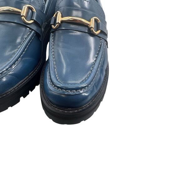 Steve Madden Women's  Blue Patent Horsebit Mistor Loafer Sz 8 - Picture 3 of 16